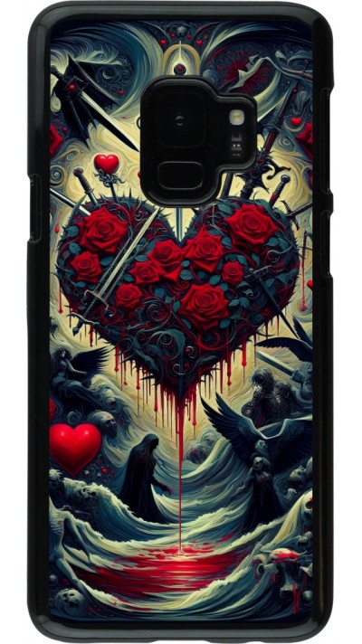 Coque Samsung Galaxy S9 - Dark Love Coeur Sang