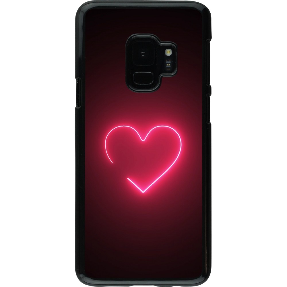 Coque Samsung Galaxy S9 - Valentine 2023 single neon heart