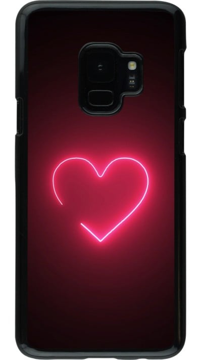 Coque Samsung Galaxy S9 - Valentine 2023 single neon heart