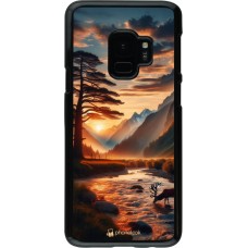 Samsung Galaxy S9 Case Hülle - Tal Sonnenuntergang Hirsch Baum