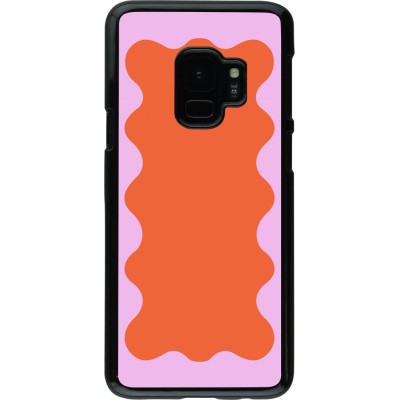 Coque Samsung Galaxy S9 - Wavy Rectangle Orange Pink