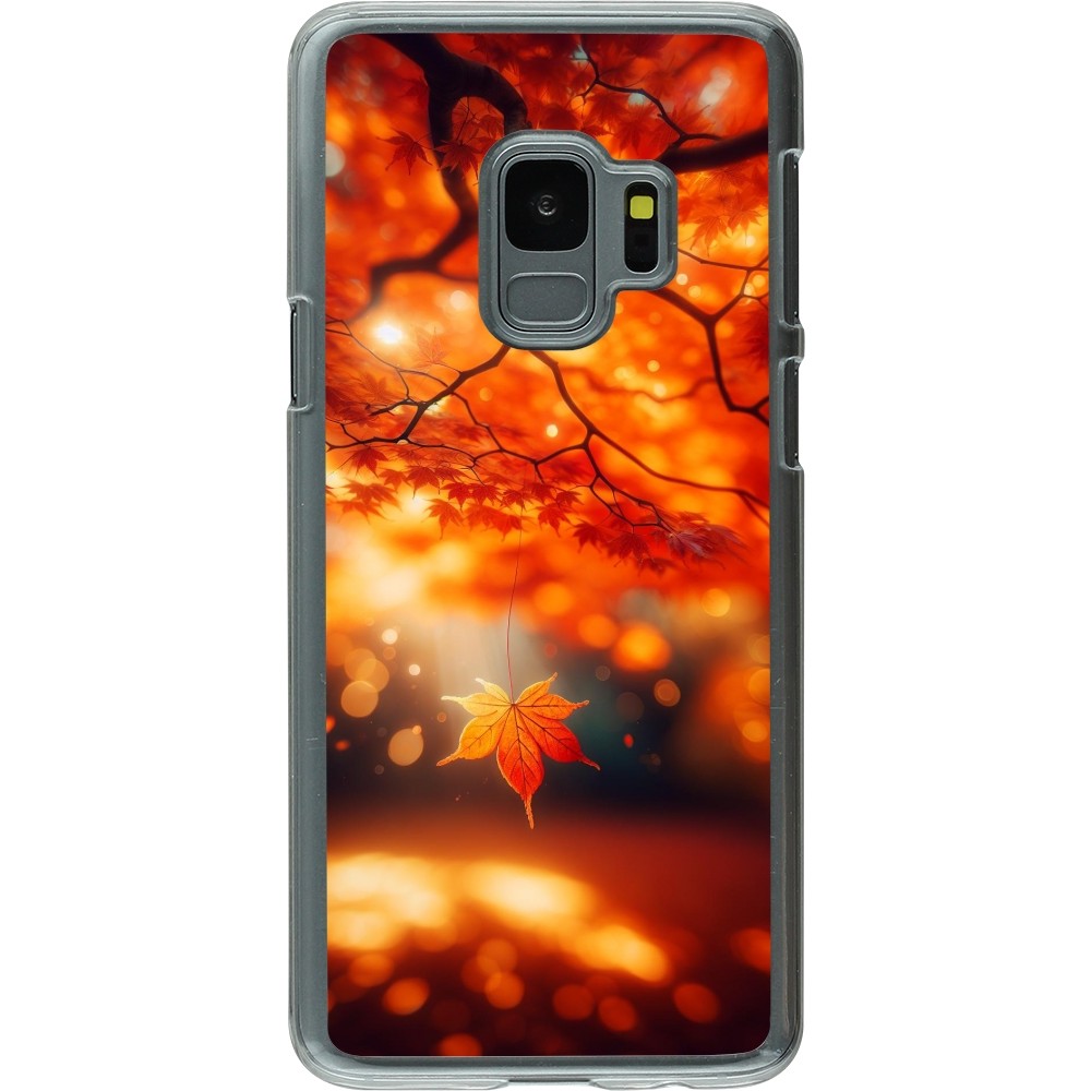 Coque Samsung Galaxy S9 - Plastique transparent Automne Magique Orange