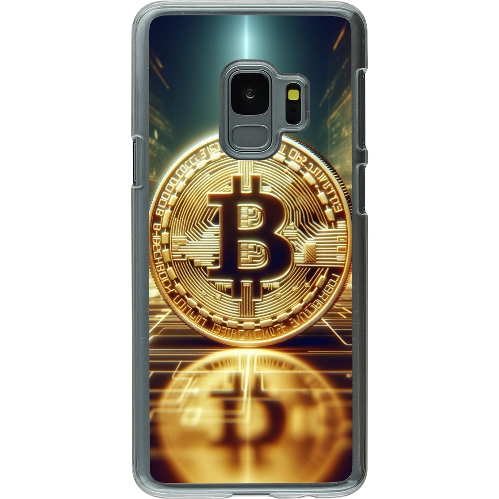 Coque Samsung Galaxy S9 - Plastique transparent Bitcoin Standing