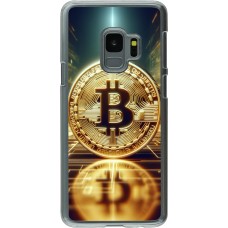 Coque Samsung Galaxy S9 - Plastique transparent Bitcoin Standing