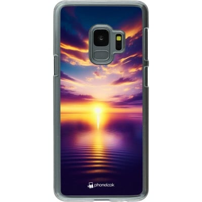 Coque Samsung Galaxy S9 - Plastique transparent Coucher soleil jaune violet