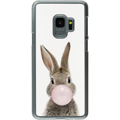 Coque Samsung Galaxy S9 - Plastique transparent Easter 2023 bubble gum bunny