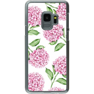 Coque Samsung Galaxy S9 - Plastique transparent Easter 2024 pink flowers