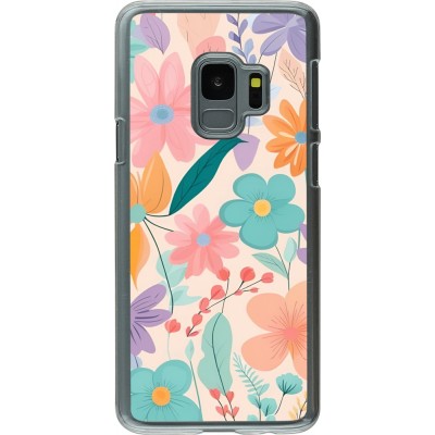 Coque Samsung Galaxy S9 - Plastique transparent Easter 2024 spring flowers