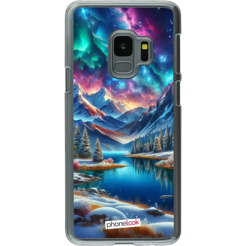 Coque Samsung Galaxy S9 - Plastique transparent Fantasy Mountain Lake Sky Stars