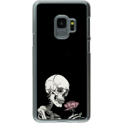 Coque Samsung Galaxy S9 - Plastique transparent Halloween 2023 rose and skeleton