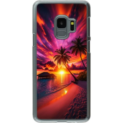 Coque Samsung Galaxy S9 - Plastique transparent Maldives Dusk Bliss