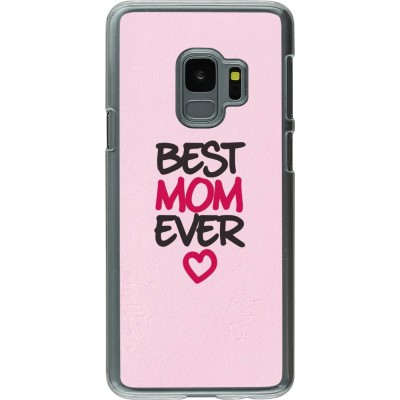 Coque Samsung Galaxy S9 - Plastique transparent Mom 2023 best Mom ever pink