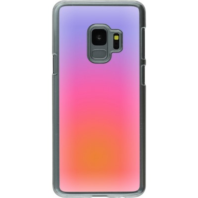 Coque Samsung Galaxy S9 - Plastique transparent Orange Pink Blue Gradient