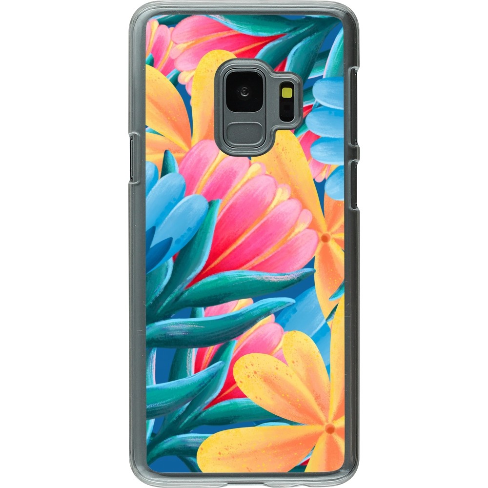 Coque Samsung Galaxy S9 - Plastique transparent Spring 23 colorful flowers