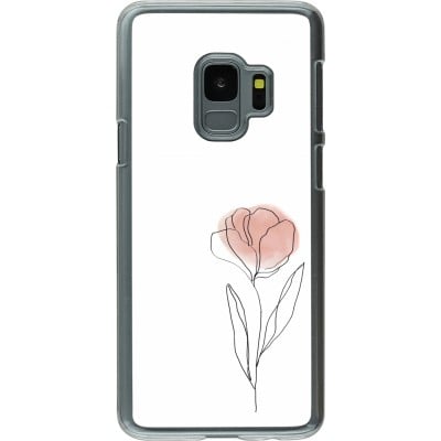 Coque Samsung Galaxy S9 - Plastique transparent Spring 23 minimalist flower