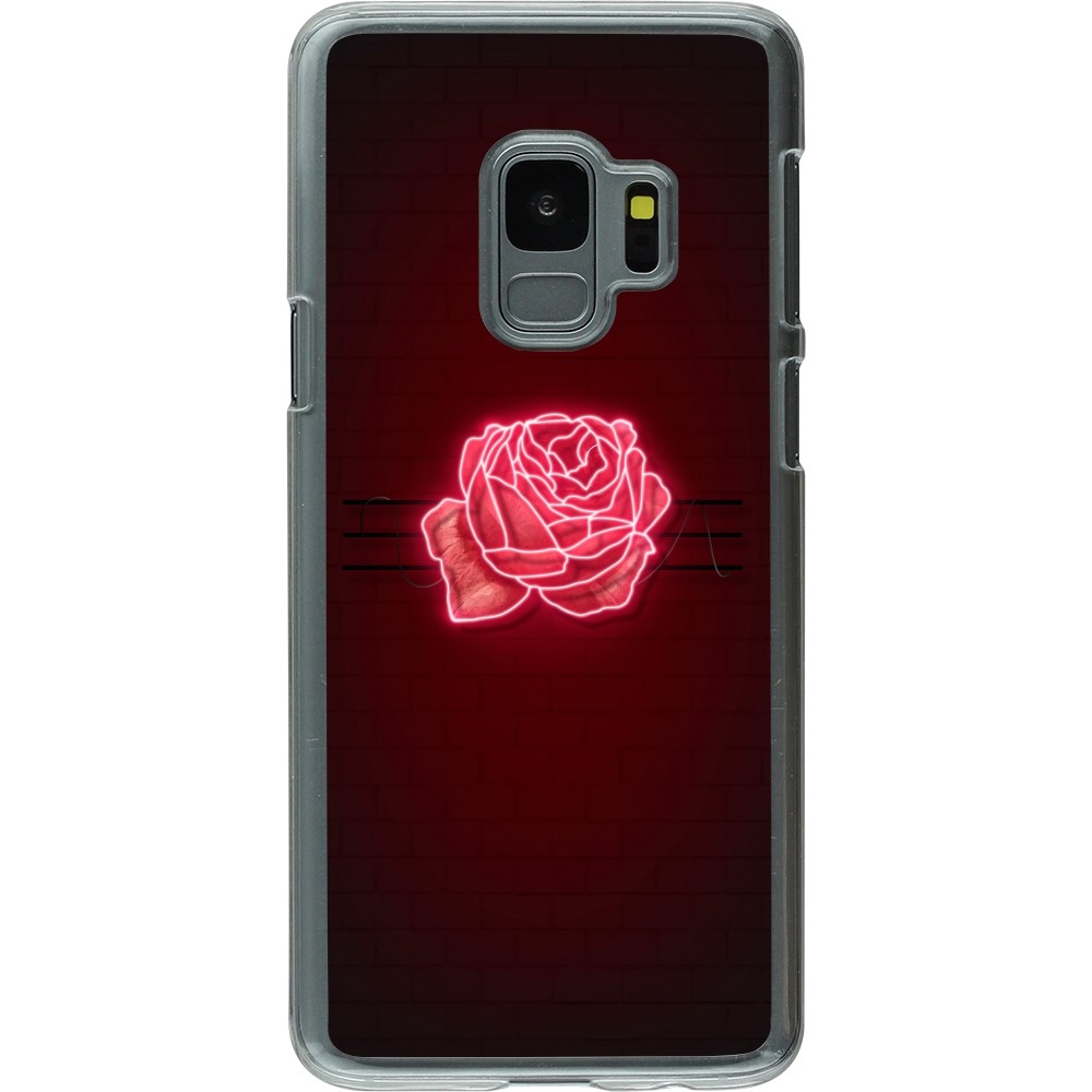 Coque Samsung Galaxy S9 - Plastique transparent Spring 23 neon rose