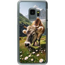 Coque Samsung Galaxy S9 - Plastique transparent Vache montagne Valais