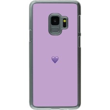 Coque Samsung Galaxy S9 - Plastique transparent Valentine 2023 purpule single heart