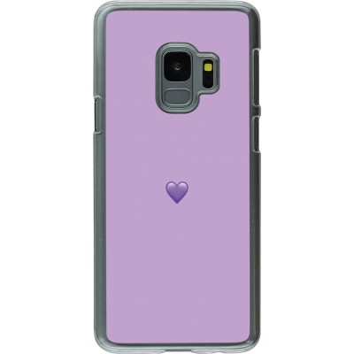 Coque Samsung Galaxy S9 - Plastique transparent Valentine 2023 purpule single heart