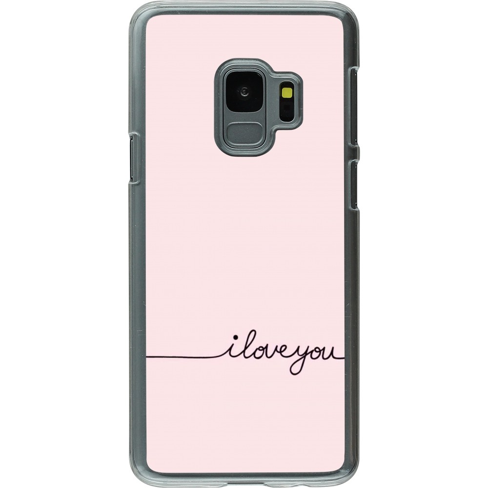 Coque Samsung Galaxy S9 - Plastique transparent Valentine 2023 i love you writing