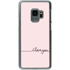 Coque Samsung Galaxy S9 - Plastique transparent Valentine 2023 i love you writing