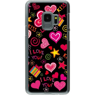 Coque Samsung Galaxy S9 - Plastique transparent Valentine 2023 love symbols