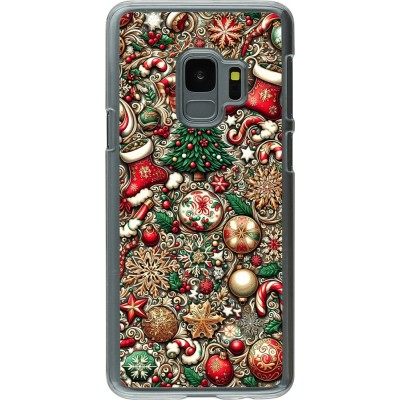 Coque Samsung Galaxy S9 - Plastique transparent Noël 2023 micro pattern