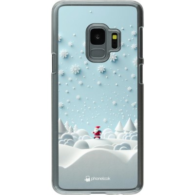 Coque Samsung Galaxy S9 - Plastique transparent Noël 2023 Petit Père Flocon