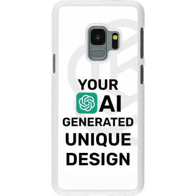 Coque Samsung Galaxy S9 - Plastique blanc 100% unique générée par intelligence artificielle (AI) avec vos idées