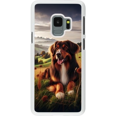 Coque Samsung Galaxy S9 - Plastique blanc Chien Campagne Suisse