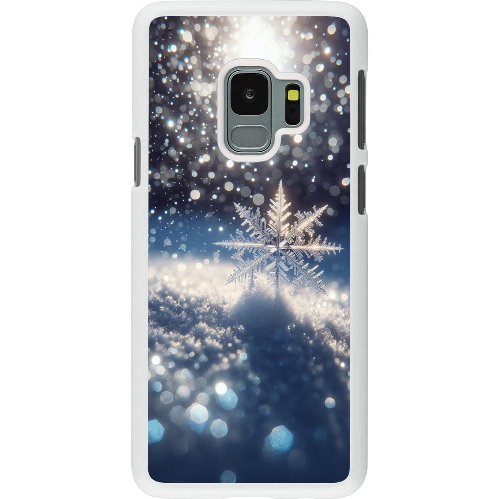 Coque Samsung Galaxy S9 - Plastique blanc Flocon Solaire Éclat