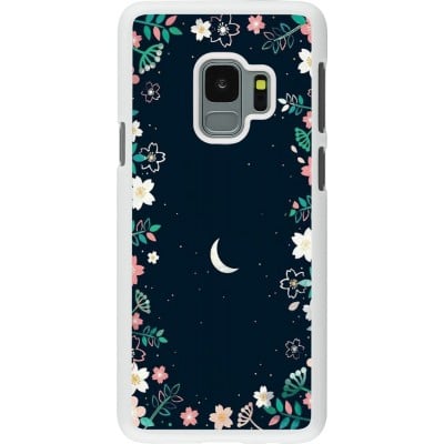 Coque Samsung Galaxy S9 - Plastique blanc Flowers space