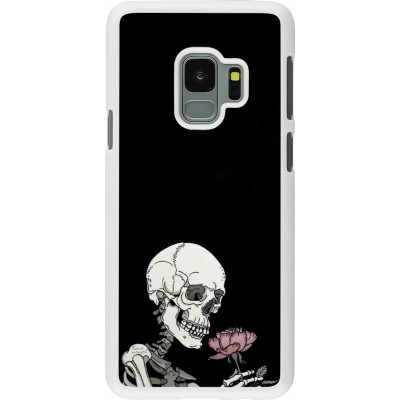 Coque Samsung Galaxy S9 - Plastique blanc Halloween 2023 rose and skeleton