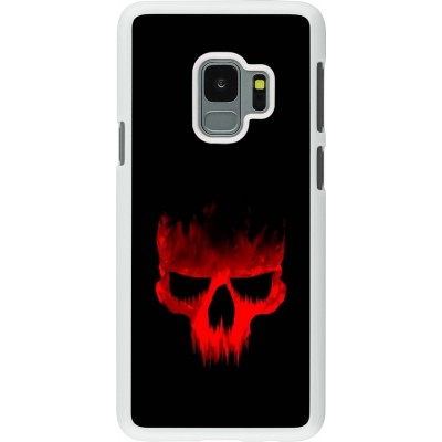 Coque Samsung Galaxy S9 - Plastique blanc Halloween 2023 scary skull