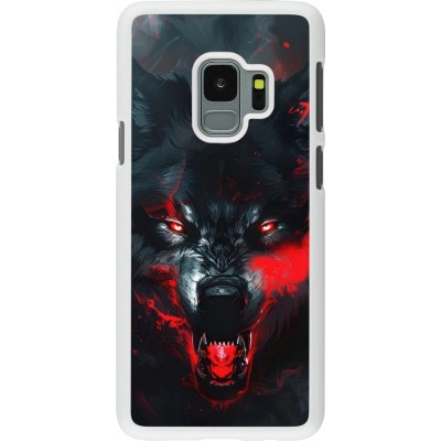 Coque Samsung Galaxy S9 - Plastique blanc Halloween 2024 mad werewolf