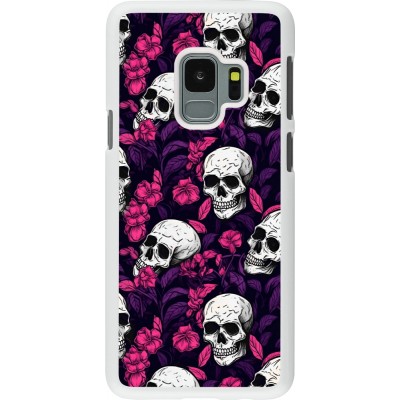 Coque Samsung Galaxy S9 - Plastique blanc Halloween 2024 romantic skulls