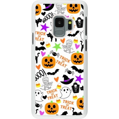 Coque Samsung Galaxy S9 - Plastique blanc Halloween 2024 trick or treat