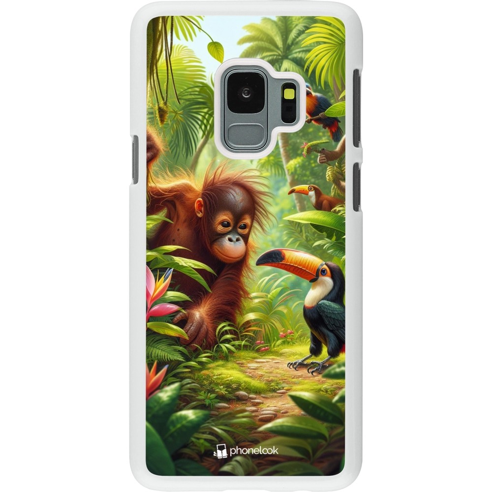 Coque Samsung Galaxy S9 - Plastique blanc Jungle Tropicale Tayrona