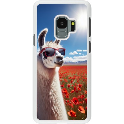 Coque Samsung Galaxy S9 - Plastique blanc Lama Chic en Coquelicot