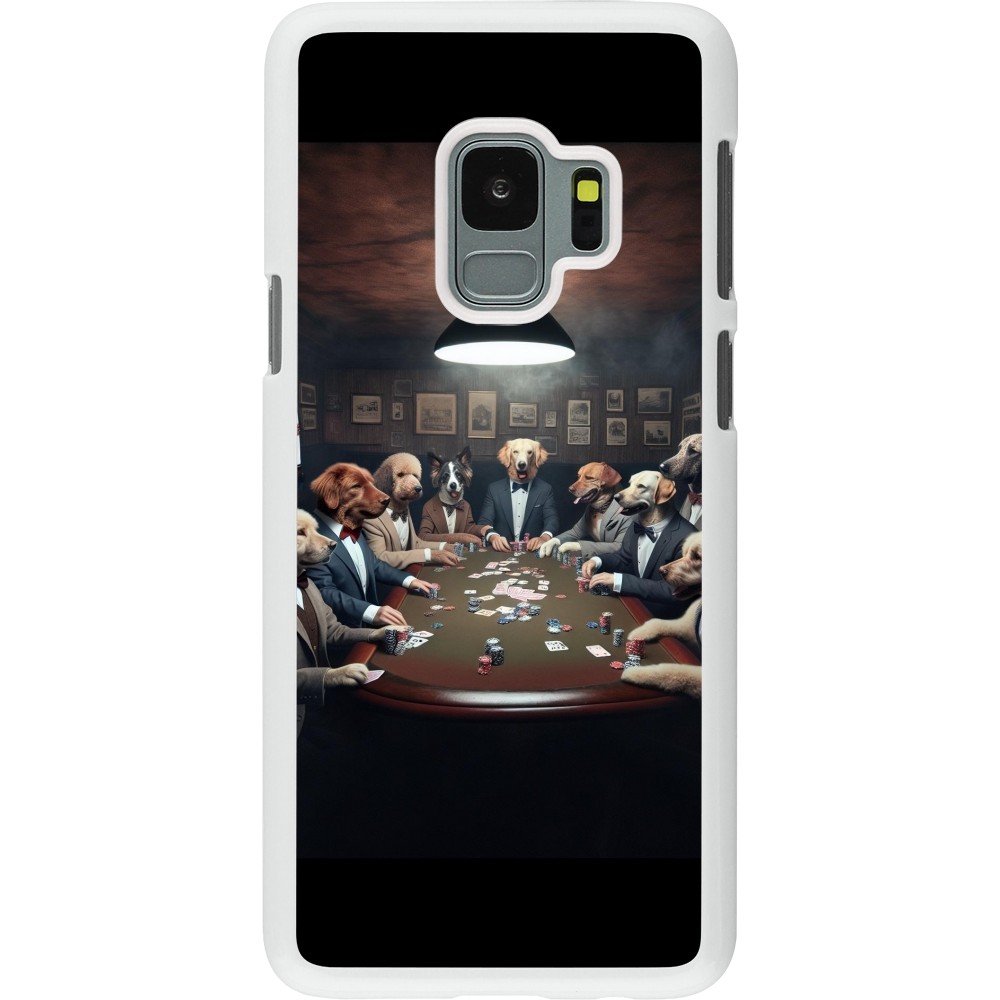 Coque Samsung Galaxy S9 - Plastique blanc Les pokerdogs