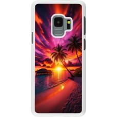 Coque Samsung Galaxy S9 - Plastique blanc Maldives Dusk Bliss