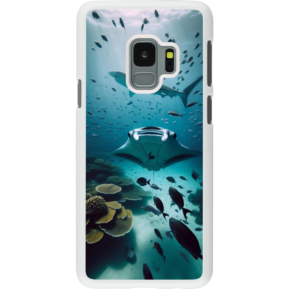 Coque Samsung Galaxy S9 - Plastique blanc Manta Lagon Nettoyage