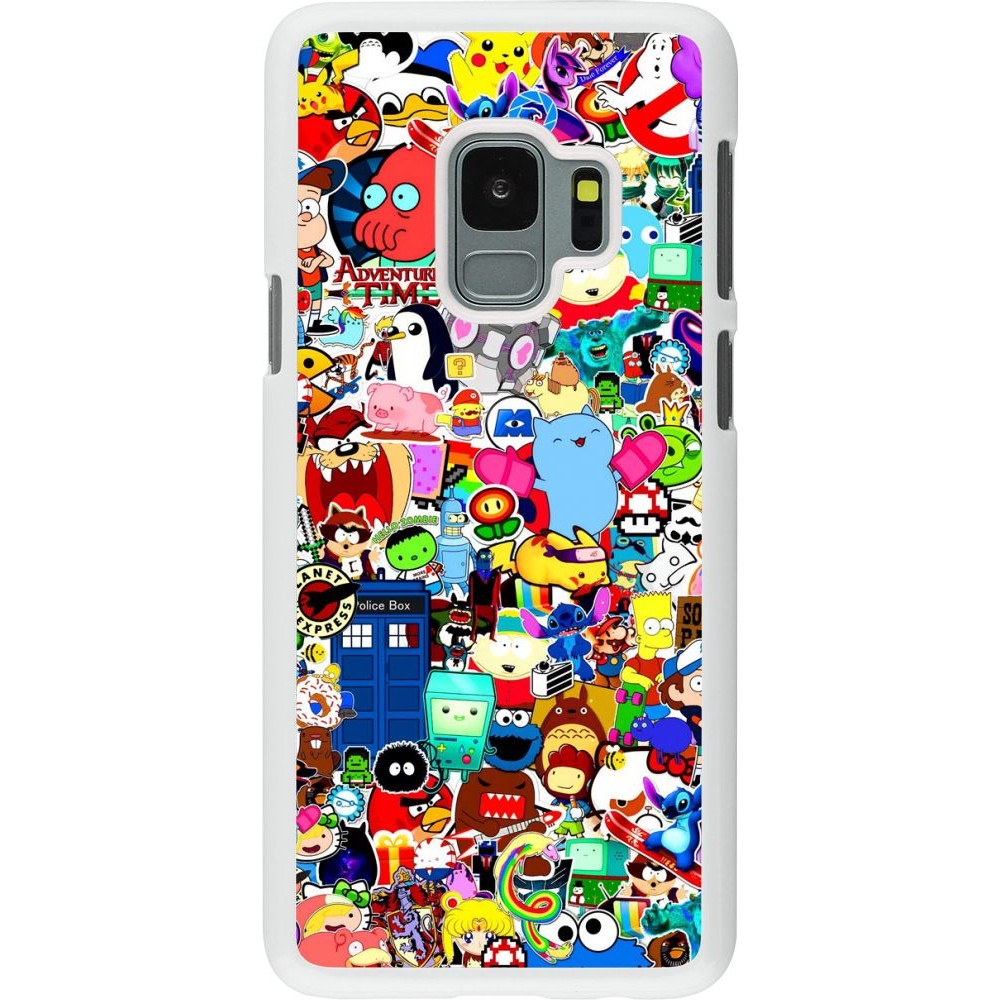 Coque Samsung Galaxy S9 - Plastique blanc Mixed cartoons