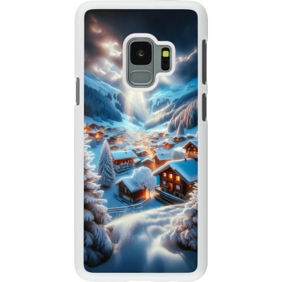 Coque Samsung Galaxy S9 - Plastique blanc Mont Neige Lumière