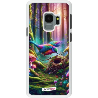 Coque Samsung Galaxy S9 - Plastique blanc Oiseau Nid Forêt