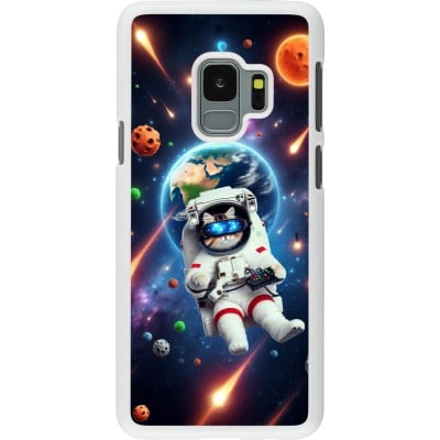 Coque Samsung Galaxy S9 - Plastique blanc VR SpaceCat Odyssey