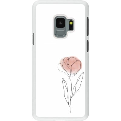 Coque Samsung Galaxy S9 - Plastique blanc Spring 23 minimalist flower