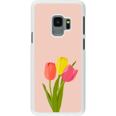 Coque Samsung Galaxy S9 - Plastique blanc Spring 23 tulip trio