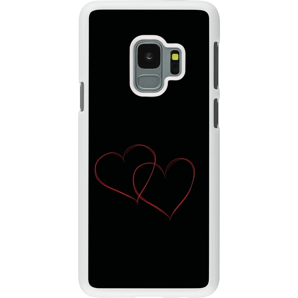 Coque Samsung Galaxy S9 - Plastique blanc Valentine 2023 attached heart