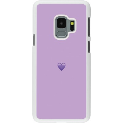 Coque Samsung Galaxy S9 - Plastique blanc Valentine 2023 purpule single heart